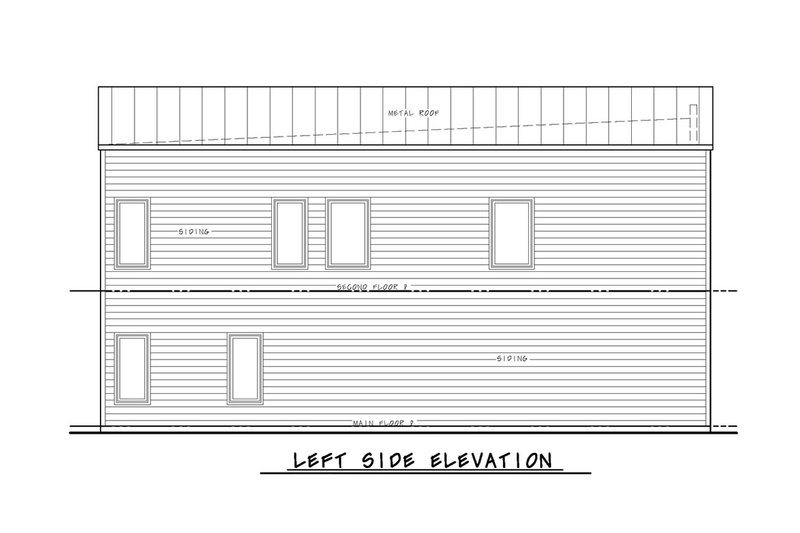 Dream House Plan - Exterior - Other Elevation 1 for Modern House Plan #20-2563 - 3 bed, 2.5 bath