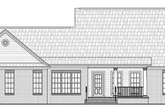 Exterior - Rear Elevation for Ranch House Plan #21-288 - 3 bed, 2 bath
