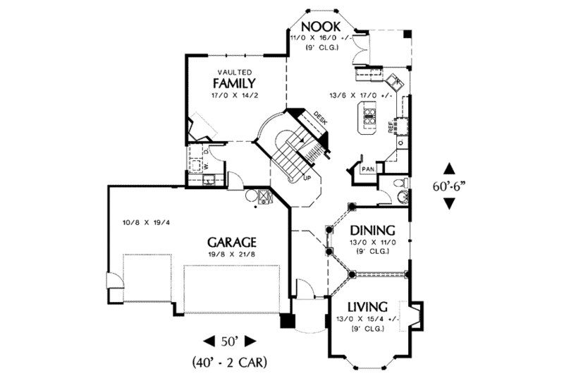 Architectural House Design - Floor Plan - Main Floor for Traditional House Plan #48-226 - 5 bed, 2.5 bath