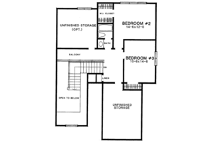 Floor Plan - Upper Floor for European House Plan #322-117 - 3 bed, 2.5 bath