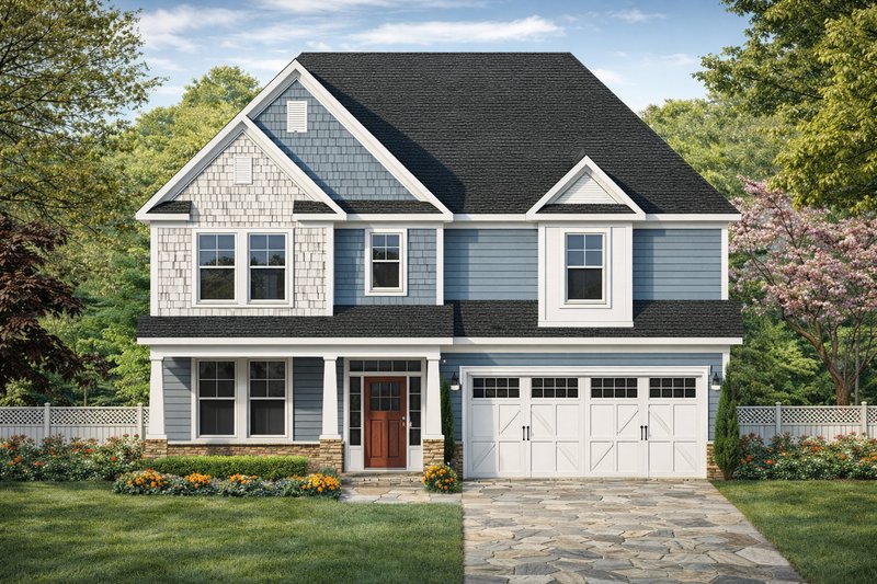 House Blueprint - Exterior - Front Elevation 2 for Country House Plan #1053-85 - 3 bed, 2.5 bath