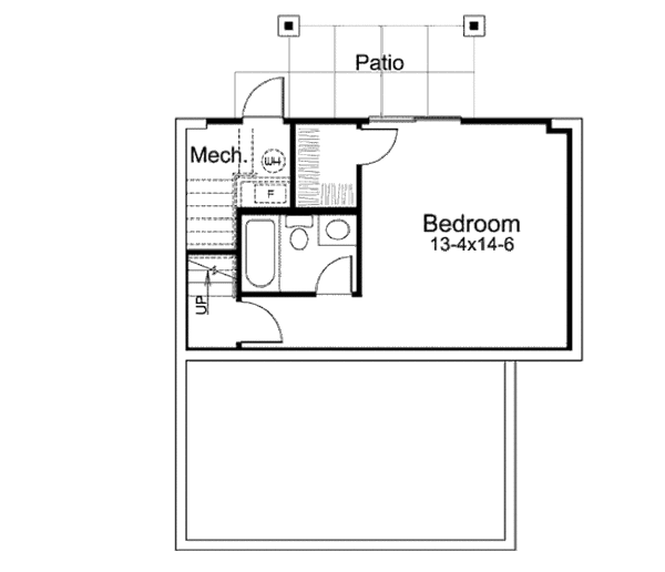 Cottage Floor Plan - Lower Floor Plan #57-394