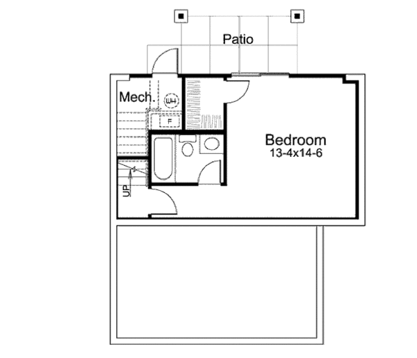 Architectural House Design - Cottage Floor Plan - Lower Floor Plan #57-394