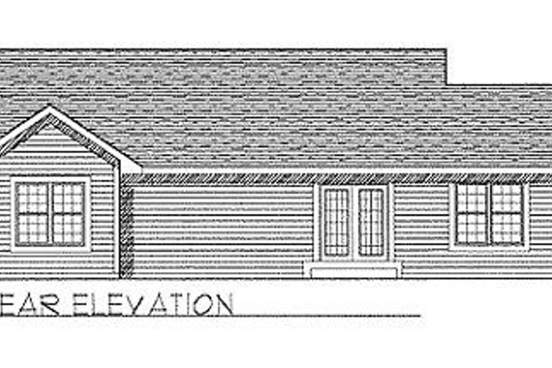 Home Plan - Exterior - Rear Elevation for Traditional House Plan #70-104 - 3 bed, 2 bath