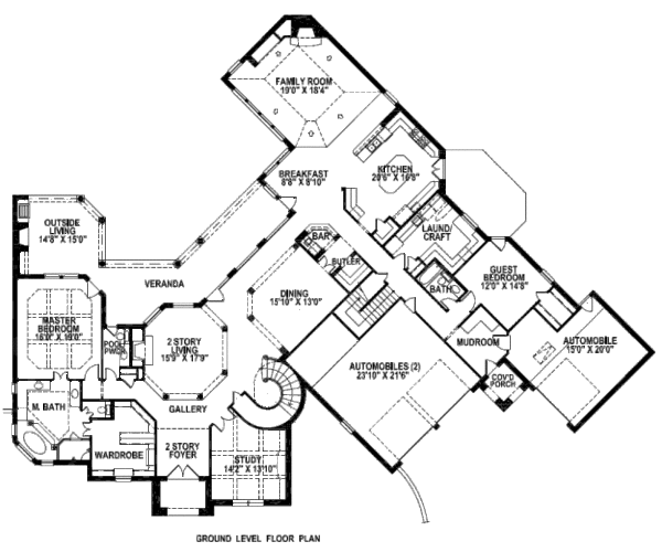 European Floor Plan - Main Floor Plan #141-243