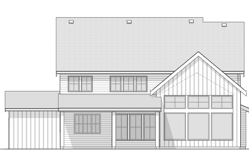 House Blueprint - Exterior - Rear Elevation for Farmhouse House Plan #1114-68 - 4 bed, 3.5 bath
