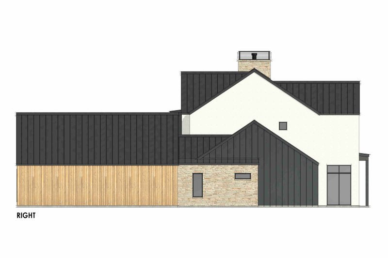 House Design - Exterior - Other Elevation 1 for Modern House Plan #1096-6 - 4 bed, 4.5 bath