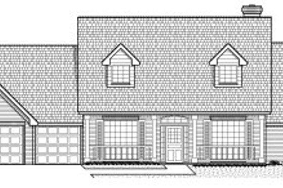 Exterior - Front Elevation for Country House Plan #65-258 - 4 bed, 3 bath