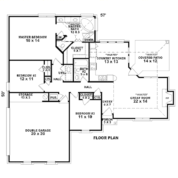 European Floor Plan - Main Floor Plan #81-13797