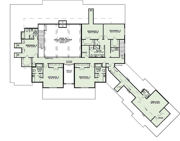 House Plan Design - European Floor Plan - Upper Floor Plan #17-2538