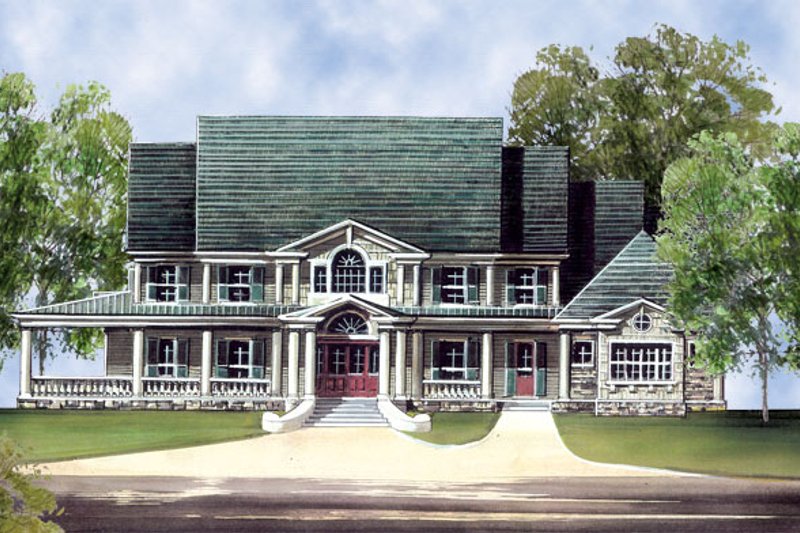 Dream House Plan - Southern Exterior - Front Elevation Plan #119-198