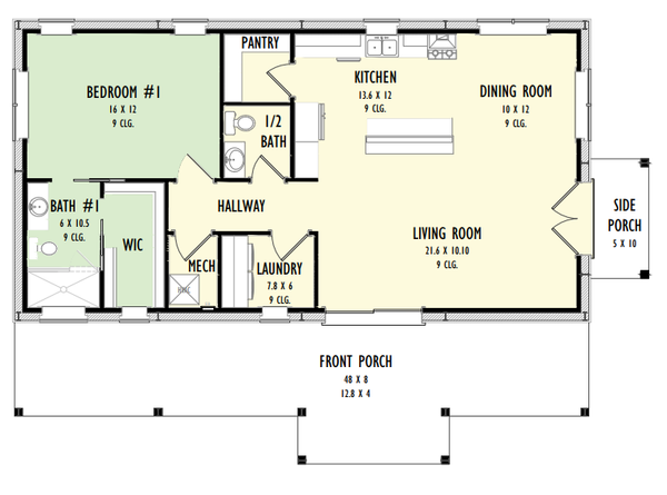 Barndominium Floor Plan - Main Floor Plan #1092-26
