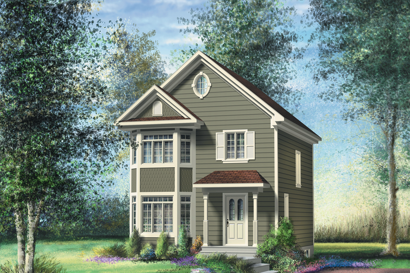 House Blueprint - Victorian Exterior - Front Elevation Plan #25-4722