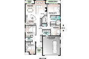 Mediterranean Style House Plan - 4 Beds 2.5 Baths 2052 Sq/Ft Plan #23-2215 