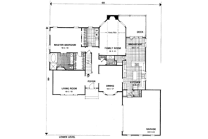 Floor Plan - Main Floor for European House Plan #56-219 - 4 bed, 3.5 bath