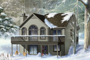 Cabin Style House Plan - 2 Beds 1 Baths 992 Sq/Ft Plan #25-4329 