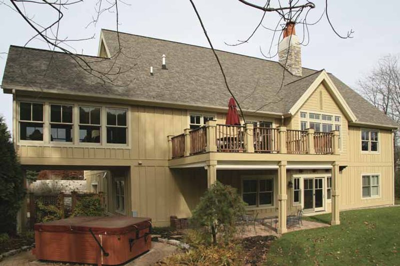 Home Plan - Exterior - Rear Elevation 1 for European House Plan #928-156 - 3 bed, 2.5 bath