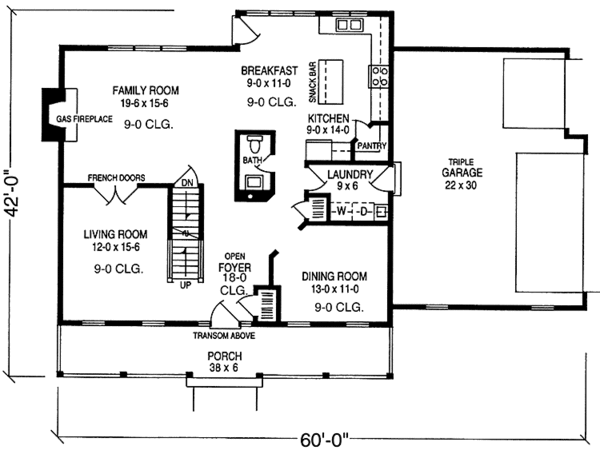 House Plan Design - Country Floor Plan - Main Floor Plan #981-38