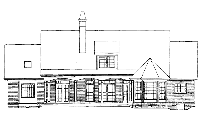 Home Plan - Exterior - Rear Elevation 1 for Country House Plan #929-259 - 3 bed, 2 bath