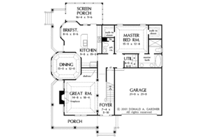 Floor Plan - Main Floor for Country House Plan #929-644 - 3 bed, 2.5 bath