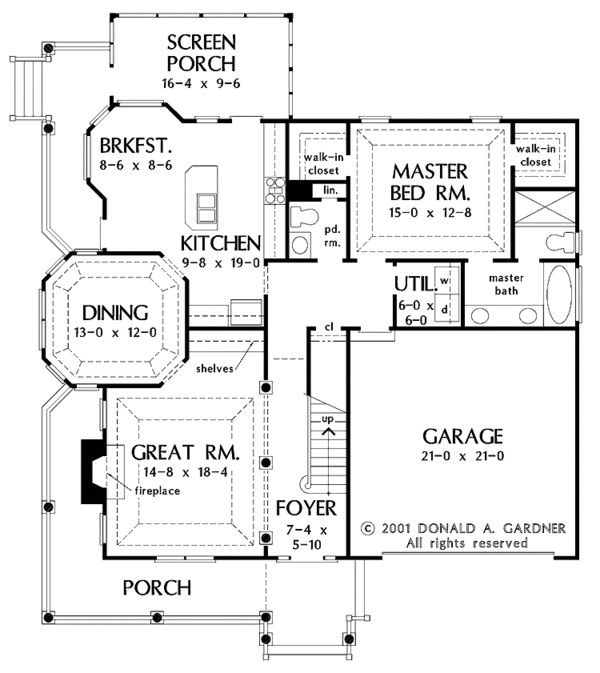 Country Floor Plan - Main Floor Plan #929-644