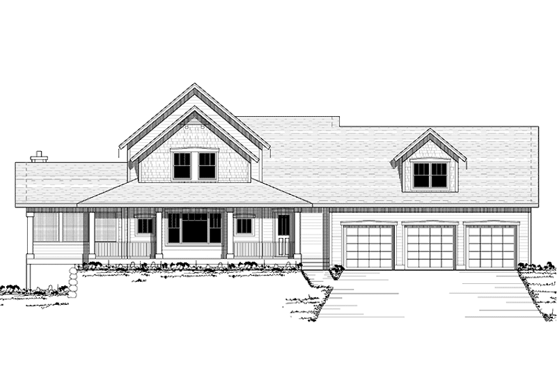 Home Plan - Exterior - Front Elevation 3 for Traditional House Plan #51-654 - 3 bed, 2.5 bath