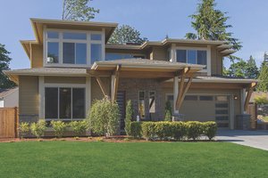 Dream House Plan - Exterior - Front Elevation for Contemporary House Plan #132-564 - 4 bed, 3 bath