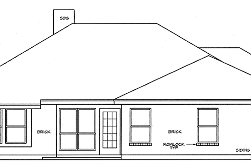 Home Plan - Exterior - Rear Elevation for Traditional House Plan #472-402 - 3 bed, 2 bath
