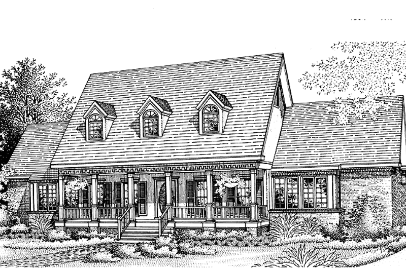 Dream House Plan - Exterior - Front Elevation 3 for Country House Plan #320-918 - 4 bed, 2.5 bath