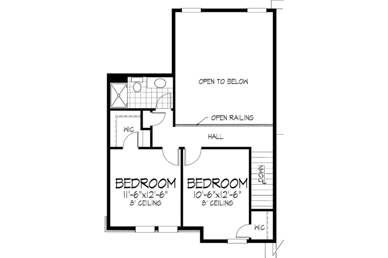 Dream House Plan - Floor Plan - Upper Floor for Traditional House Plan #51-807 - 3 bed, 2.5 bath