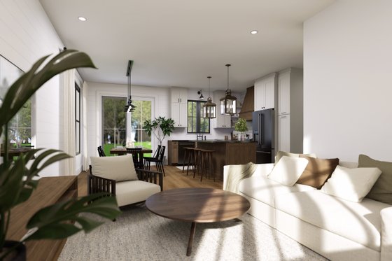 Interior - Family Room for Bungalow House Plan #23-2830 - 3 bed, 1 bath