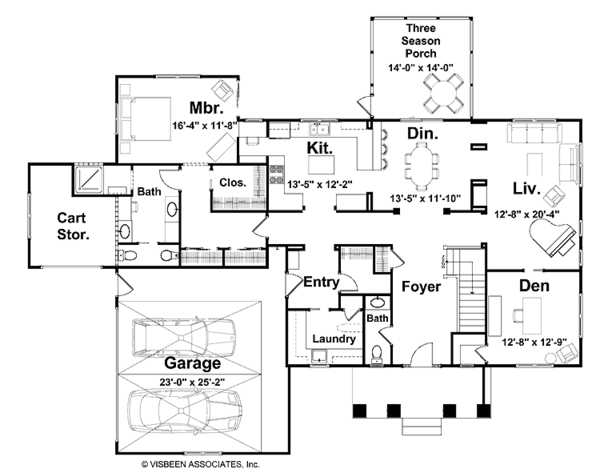 House Design - Country Floor Plan - Main Floor Plan #928-86