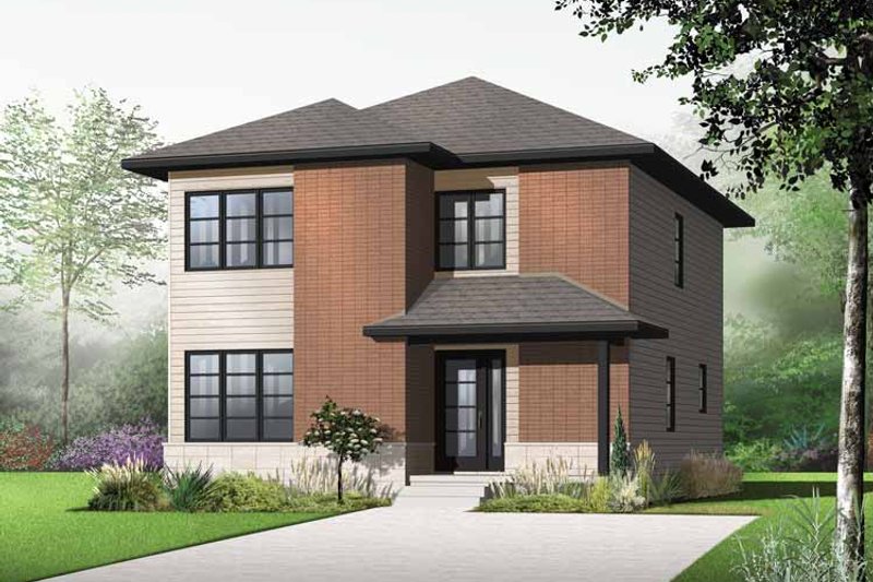 Dream House Plan - Exterior - Front Elevation 3 for Contemporary House Plan #23-2553 - 3 bed, 1.5 bath
