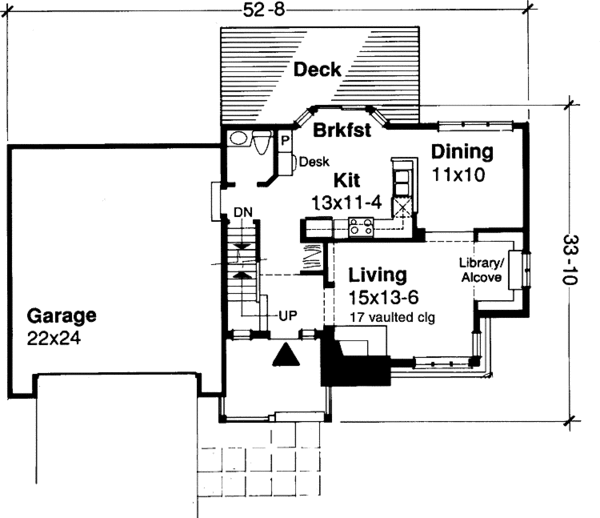 Architectural House Design - Craftsman Floor Plan - Main Floor Plan #320-506