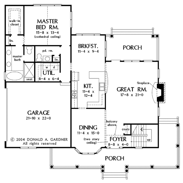 Country Floor Plan - Main Floor Plan #929-737