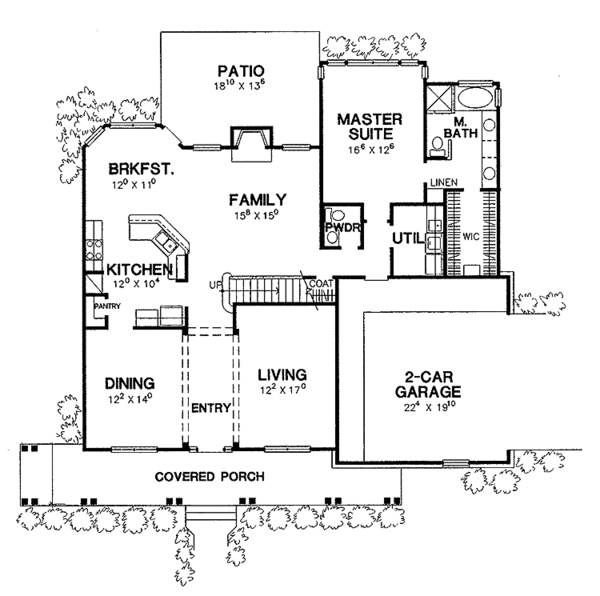 Architectural House Design - Country Floor Plan - Main Floor Plan #472-154