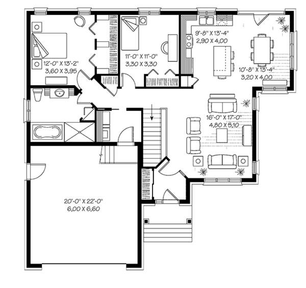 House Plan Design - European Floor Plan - Main Floor Plan #23-2535