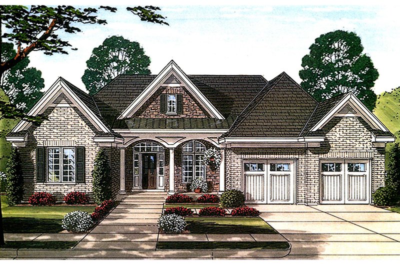 Dream House Plan - European Exterior - Front Elevation Plan #46-858