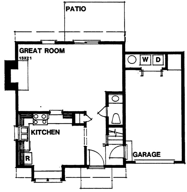 Home Plan - Colonial Floor Plan - Main Floor Plan #30-221
