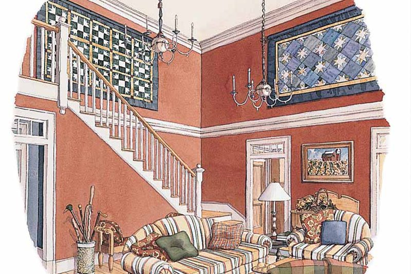 Home Plan - Interior - Entry for Classical House Plan #429-209 - 4 bed, 3.5 bath