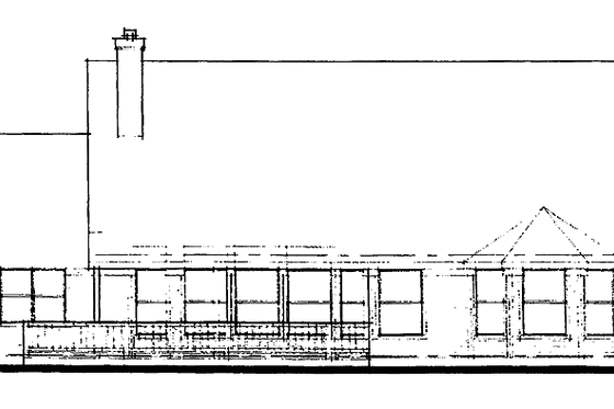 Exterior - Rear Elevation for Country House Plan #120-200 - 3 bed, 2.5 bath