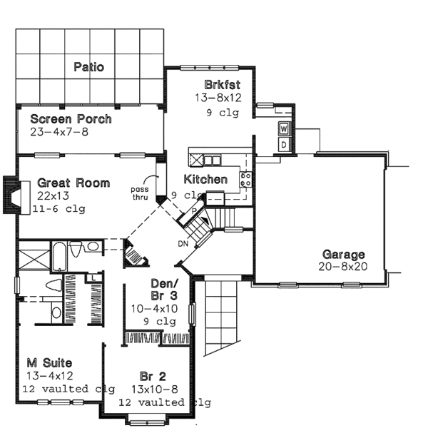 Dream House Plan - Contemporary Floor Plan - Main Floor Plan #320-959