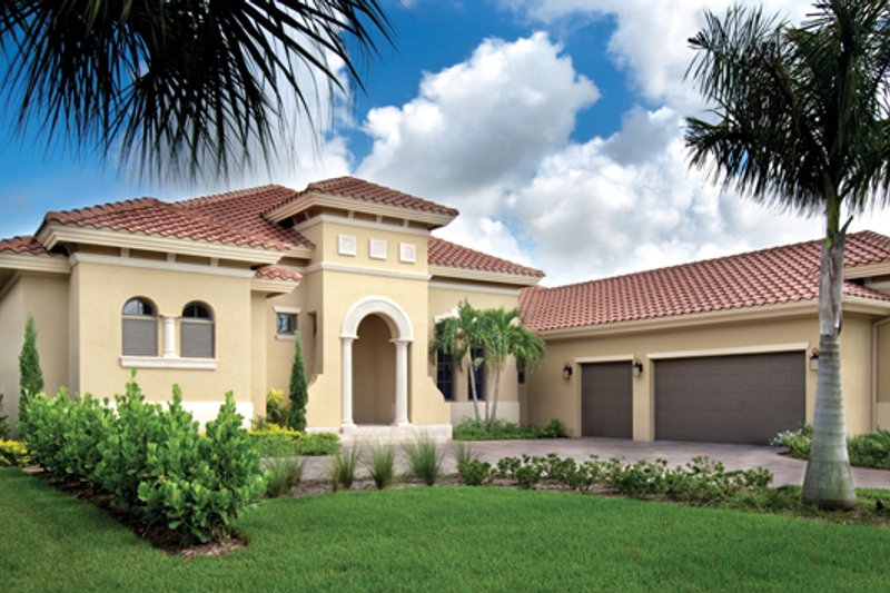House Blueprint - Exterior - Front Elevation 6 for Mediterranean House Plan #930-446 - 3 bed, 3.5 bath