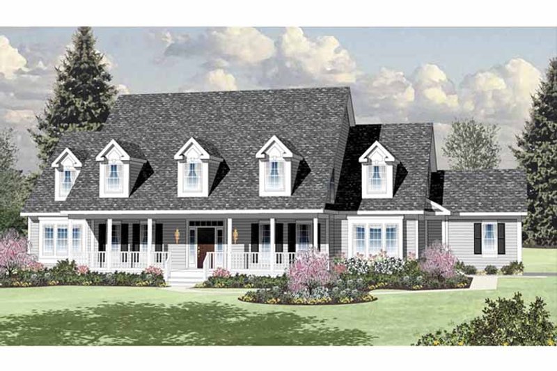 Home Plan - Exterior - Front Elevation 3 for Colonial House Plan #328-460 - 4 bed, 3.5 bath