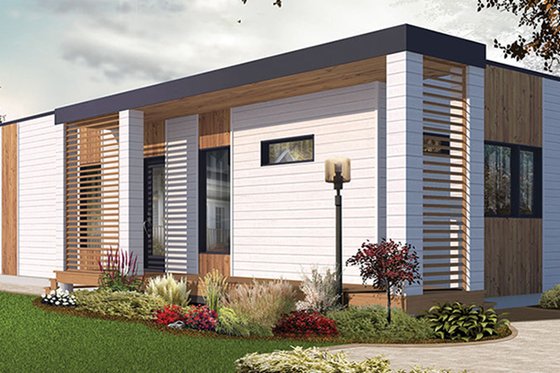 Exterior - Other Elevation 3 for Contemporary House Plan #23-2602 - 2 bed, 1 bath