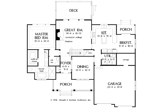 Floor Plan - Main Floor for Country House Plan #929-366 - 4 bed, 2.5 bath