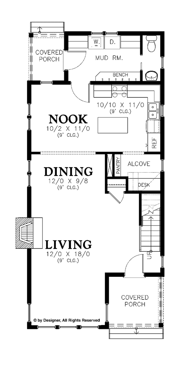 Architectural House Design - Country Floor Plan - Main Floor Plan #48-867