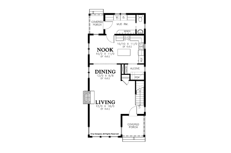 Home Plan - Floor Plan - Main Floor for Country House Plan #48-867 - 3 bed, 2.5 bath