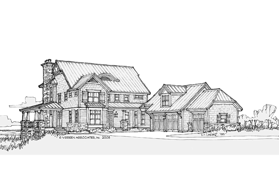 Exterior - Front Elevation 5 for Craftsman House Plan #928-229 - 5 bed, 4.5 bath
