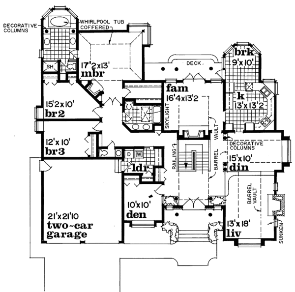 House Plan Design - Contemporary Floor Plan - Main Floor Plan #47-1040